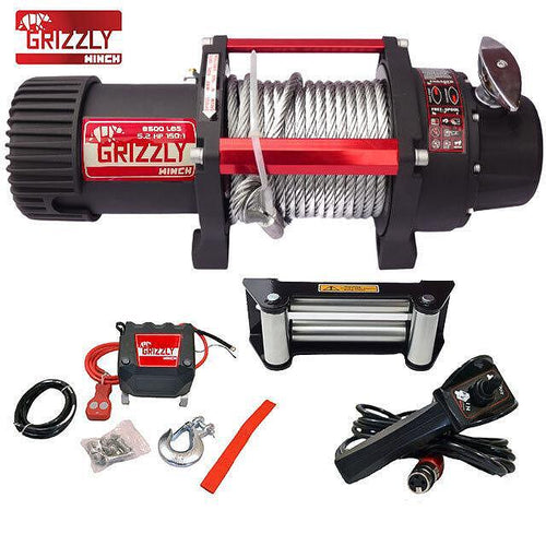 Лебедка Grizzly Winch 8500lbs (3855kg) стоманено въже