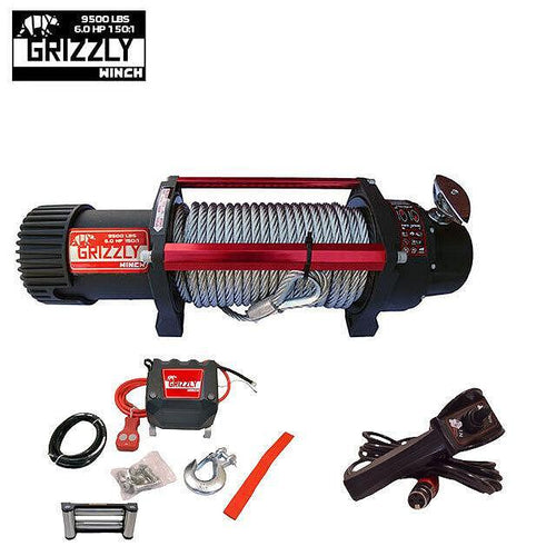 Лебедка Grizzly Winch 9500lbs (4310kg) стоманено въже