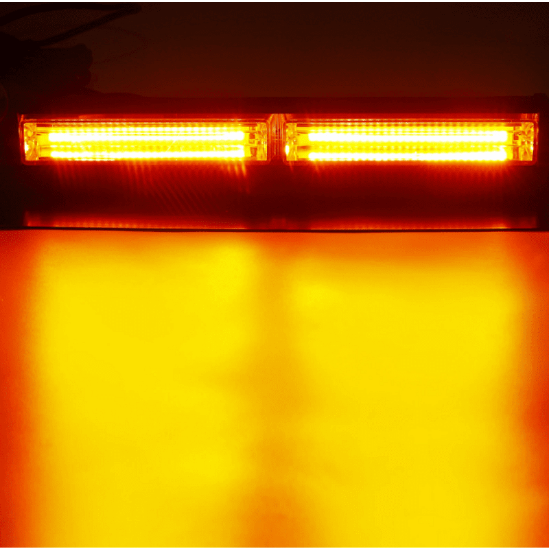 30см LED Аварийна жълта сигнална лампа - блиц, маяк, авариен LED бар със стойка, За пътна помощ, платформа 12-24V