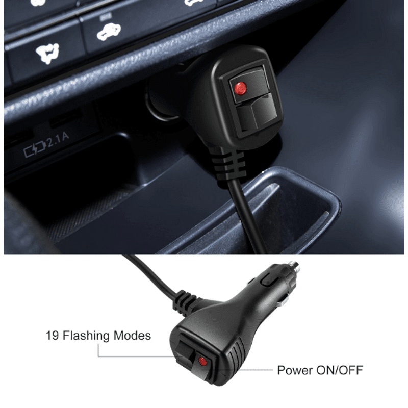 30см LED Аварийна жълта сигнална лампа - блиц, маяк, авариен LED бар със стойка, За пътна помощ, платформа 12-24V