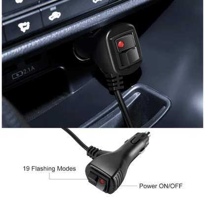 30см LED Аварийна жълта сигнална лампа - блиц, маяк, авариен LED бар със стойка, За пътна помощ, платформа 12-24V