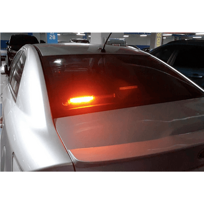 30см LED Аварийна жълта сигнална лампа - блиц, маяк, авариен LED бар със стойка, За пътна помощ, платформа 12-24V