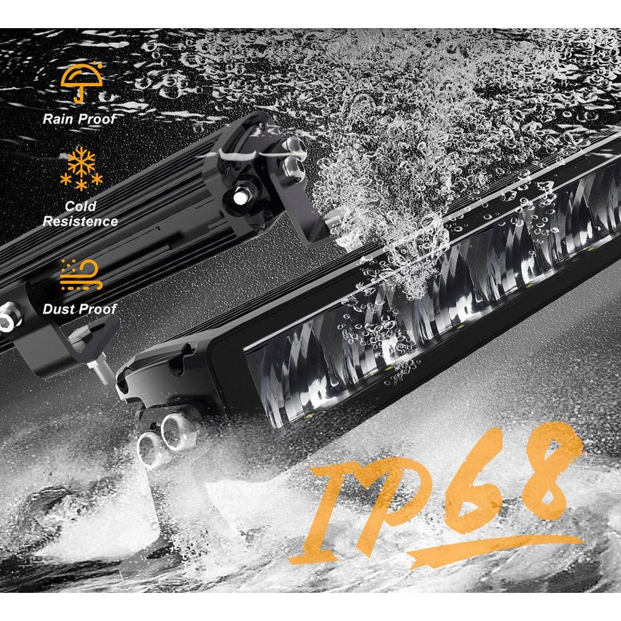 LED BAR 21" (54см) ZH 195W 12V/24V 6500K основна светлина + дневна 6500K/3000K