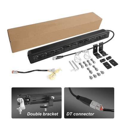 LED BAR 21" (54см) ZH 195W 12V/24V 6500K основна светлина + дневна 6500K/3000K