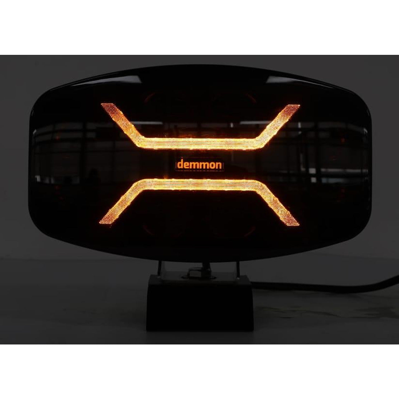 1бр LED правоъгълен фар 12V/24V 48W, бяло-жълто с черно стъкло, 245x139.4x90 mm E-mark E9