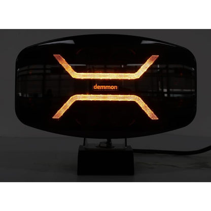 1бр LED правоъгълен фар 12V/24V 48W, бяло-жълто с черно стъкло, 245x139.4x90 mm E-mark E9