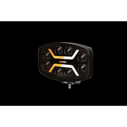 1бр LED правоъгълен фар 12V/24V 48W, бяло-жълто с черно стъкло, 245x139.4x90 mm E-mark E9