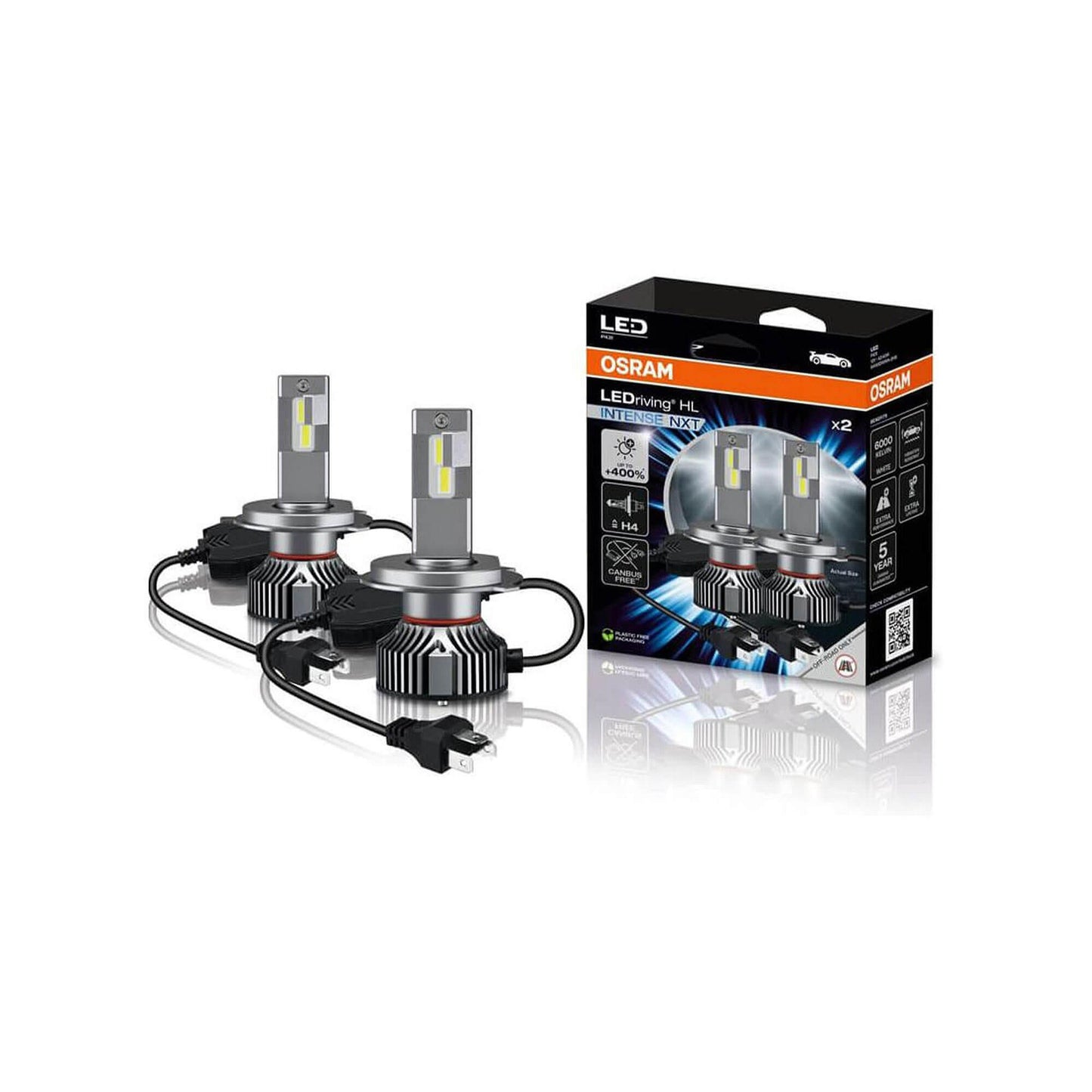 LED система Osram Intense NXT H4 12V, 42/40W, 2500/3500lm, 6000K