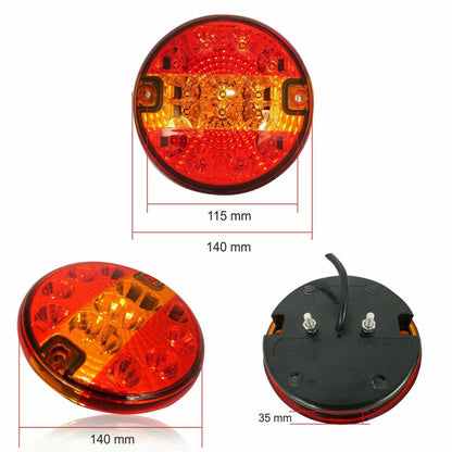 LED стоп кръгъл (тип хамбургер) Ø14см, 12V-24V