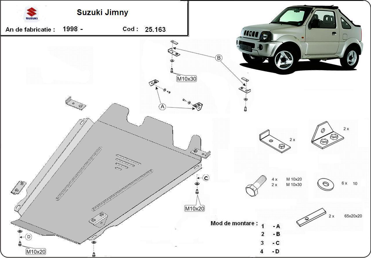 Метална кора под скоростна кутия след 2003 SUZUKI JIMNY (JB23/JB33/JB43/JB53) от 1998