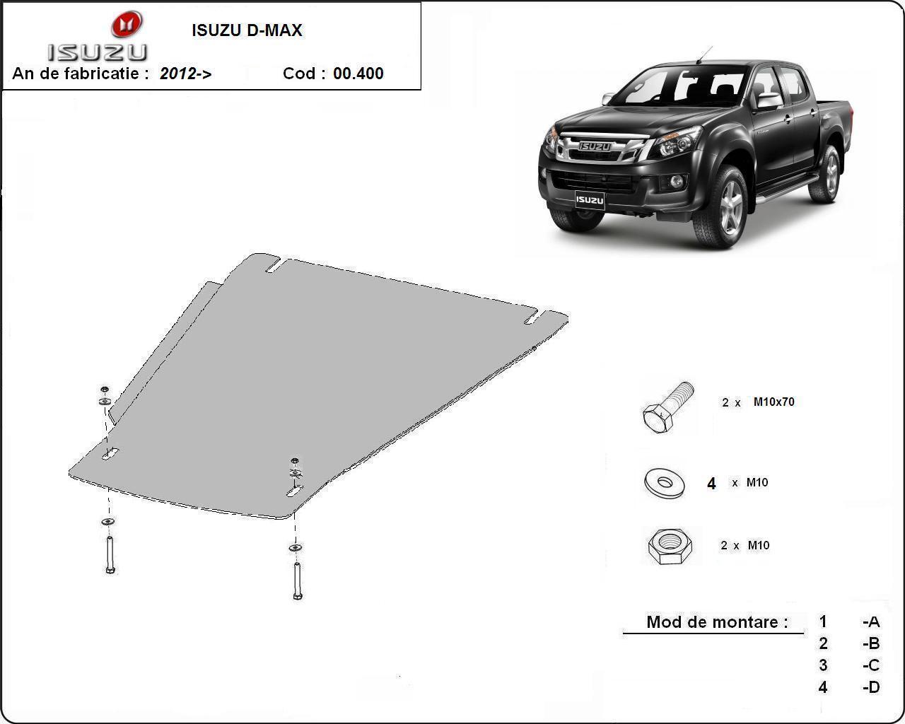 Метална кора под скоростна кутия след 2012 ISUZU D-MAX от 2002 до 2012