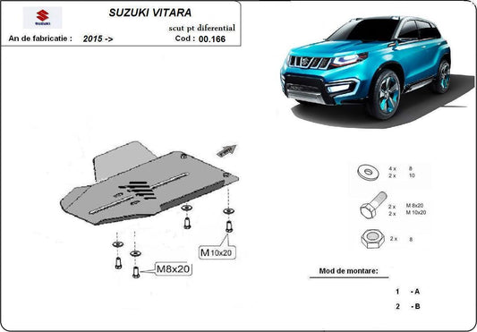 Метална кора под заден диференциал SUZUKI VITARA от 2015