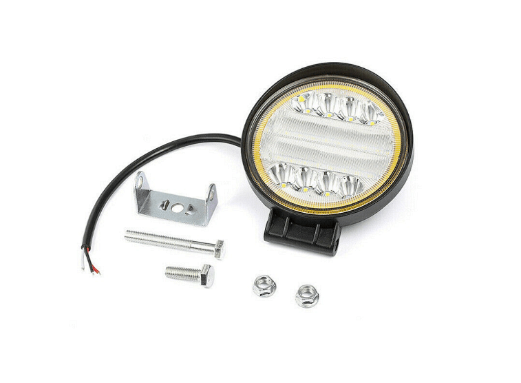 Мощен Кръгъл 72W 4.5" LED диоден прожектор / работна лампа 12V/24V ДВЕ СВЕТЛИНИ