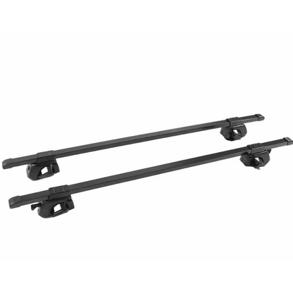 Напречни греди за багажник - за фабрични надлъжни релси с отвор - 120cm с ключ - метални