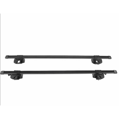 Напречни греди за багажник - за фабрични надлъжни релси с отвор - 120cm с ключ - метални