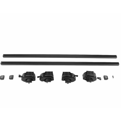 Напречни греди за багажник - за фабрични надлъжни релси с отвор - 120cm с ключ - метални