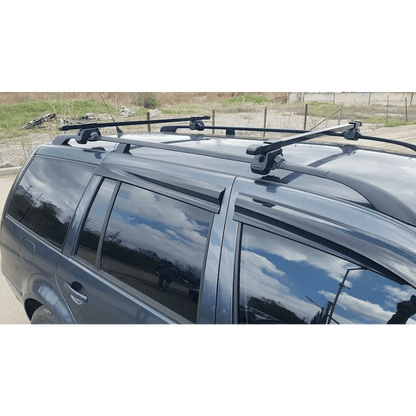 Напречни греди за багажник - за фабрични надлъжни релси с отвор - 120cm с ключ - метални