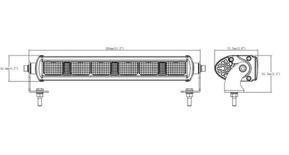 11.2" (28,4см) 30W LED BAR 2 режима - ДНЕВНИ и ДЪЛГИ светлини 2200lm 12V-24V