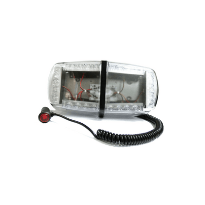 Оранжева аварийна лампа с магнит 31см 24W 12/24V лед аварийна сигнална блиц лампа маяк за пътна помощ /бяло стъкло/