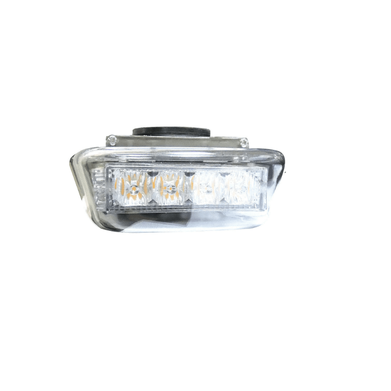 Оранжева аварийна лампа с магнит 31см 24W 12/24V лед аварийна сигнална блиц лампа маяк за пътна помощ /бяло стъкло/