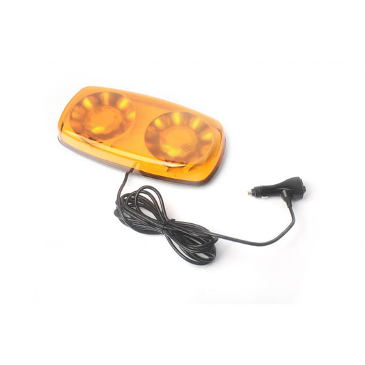 Оранжева LED аварийна лампа - буркан с магнит, 35W 12/24V, 30см