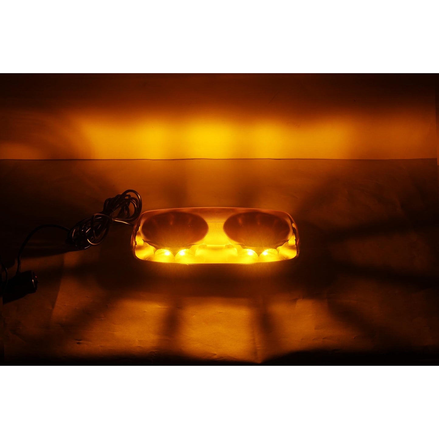 Оранжева LED аварийна лампа - буркан с магнит, 35W 12/24V, 30см