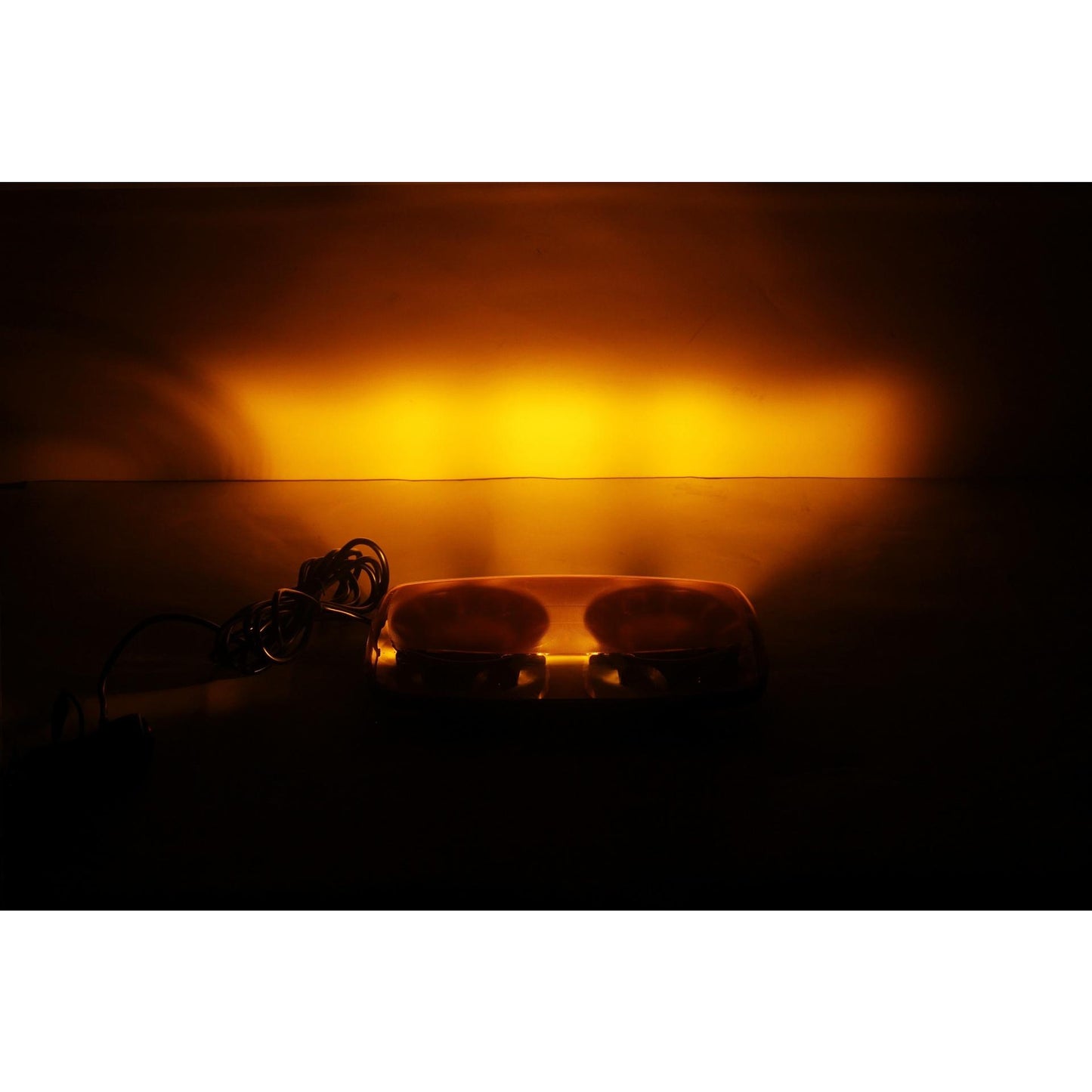 Оранжева LED аварийна лампа - буркан с магнит, 35W 12/24V, 30см