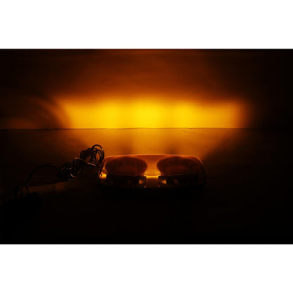 Оранжева LED аварийна лампа - буркан с магнит, 35W 12/24V, 30см