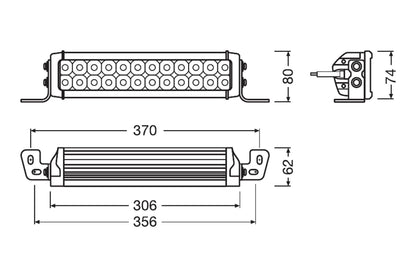 OSRAM ON-ROAD LIGHTBAR VX250-CB ЛЕД БАР 306X62X80MM, 6000K, 2100LM, 36W, 12/24V, IP67, E-MARK E4