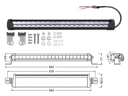 OSRAM LEDriving ON-ROAD LIGHTBAR FX500-SP LED BAR 35W 655 x 94 x 77mm 12/24V