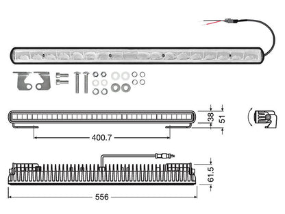 OSRAM ON-ROAD LIGHTBAR SX500-SP LED BAR 45W 556x61x38mm лед лайт бар