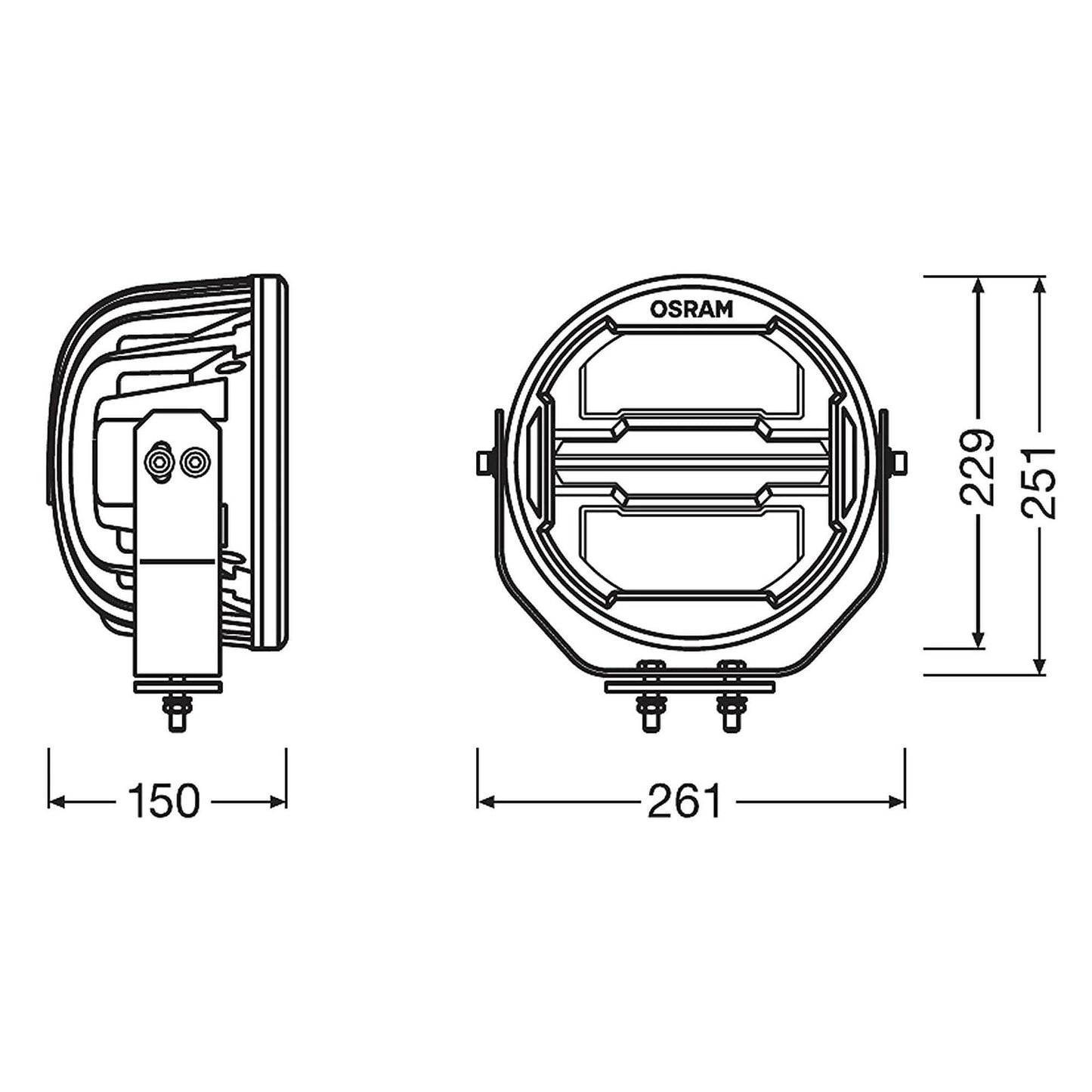 OSRAM Работен LED фар MX260-CB 6000K, 3500LM, 60/2,5W, 12/24V