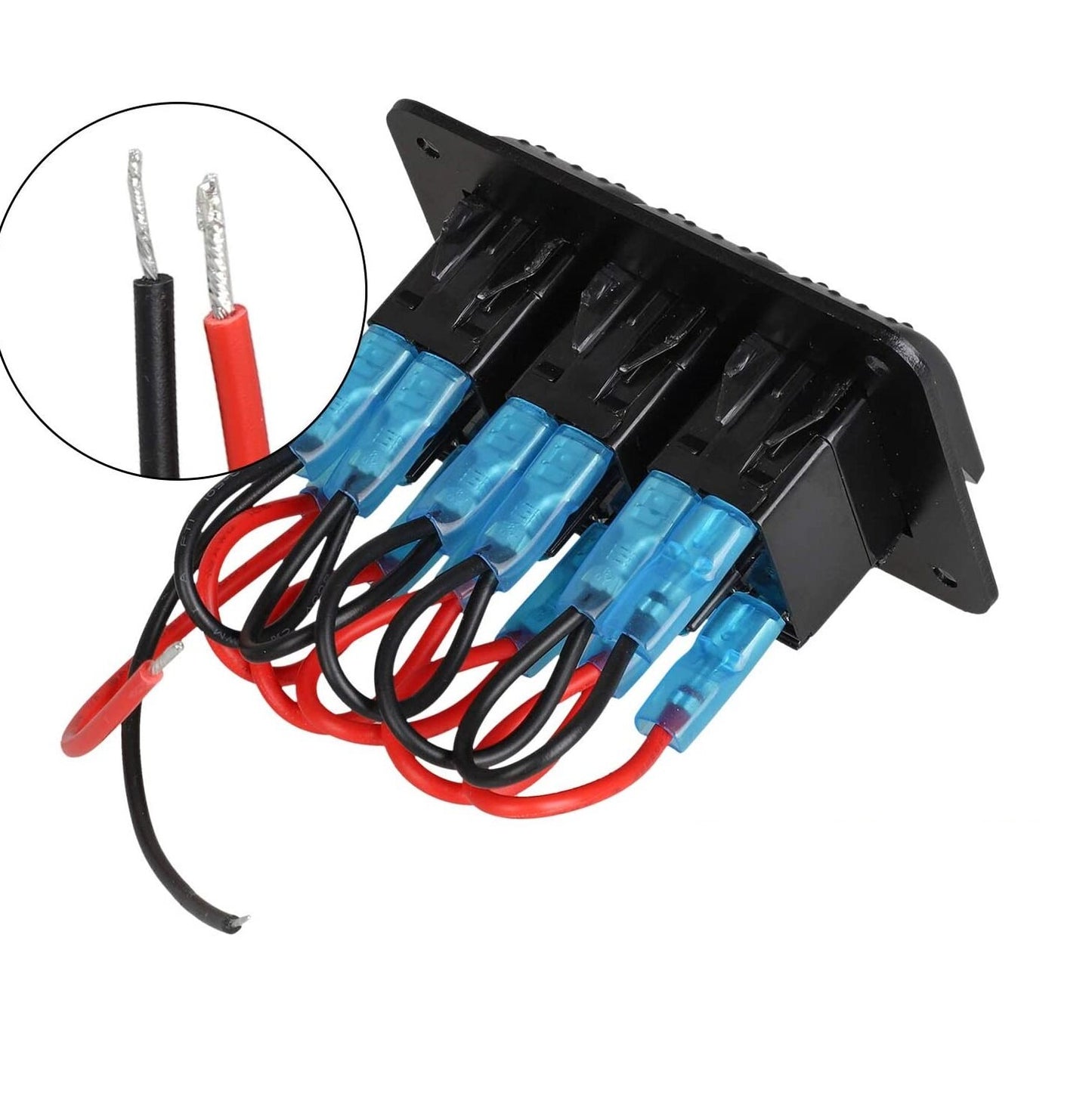 Панел/табло с 3 бутона ON/OFF - универсални, за LED светлини, бар, фарове, лебедки и допълнително оборудване за вграждане 12V - 24V