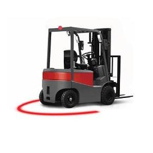 Предупредителна червена светлина за заден ход 10-30V 24W, подходяща за мотокар/електрокар