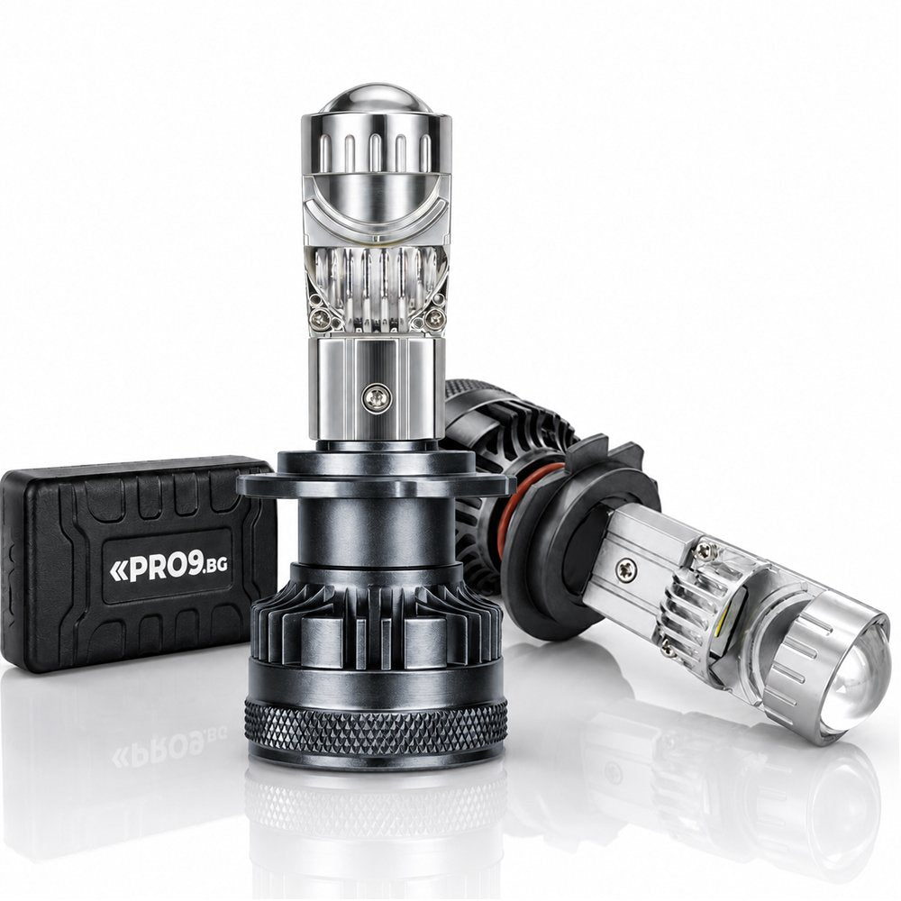 LED крушки PRO9 H7 с лупи 80W 6000K 10000lm 12-24V