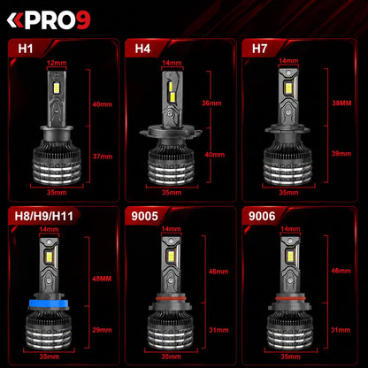 LED крушки PRO9 H11 65W 6000K 12000lm 12-24V