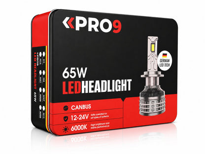 LED крушки PRO9 H4 65W 6000K 12000lm 12-24V