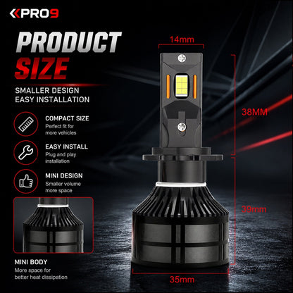 LED крушки PRO9 H7 60W 6000K 14000lm 12-24V
