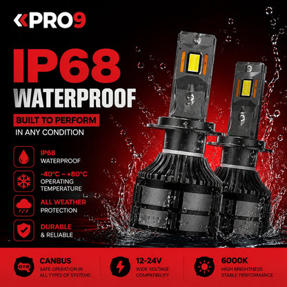LED крушки PRO9 H7 60W 6000K 14000lm 12-24V