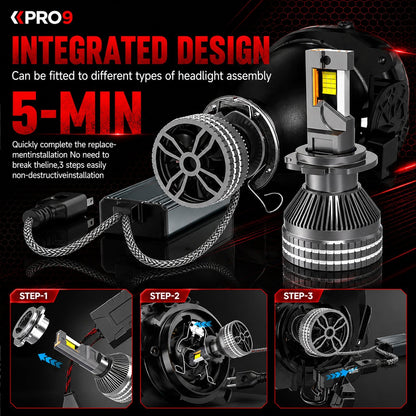 LED крушки PRO9 H4 130W 6000K 18000lm 12-24V