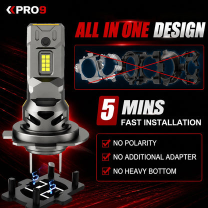 LED крушки PRO9 H4 30W 6000K mini 12V