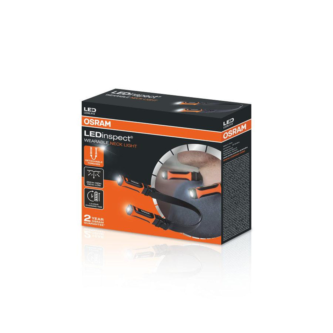 Професионална сервизна LED лампа OSRAM LEDinspect Warable Necklight 6500K, 265lm с вградена 500mAh батерия