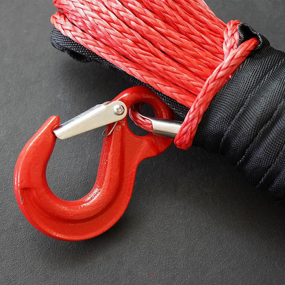 Синтетично въже за лебедка, с кука 6мм * 16м