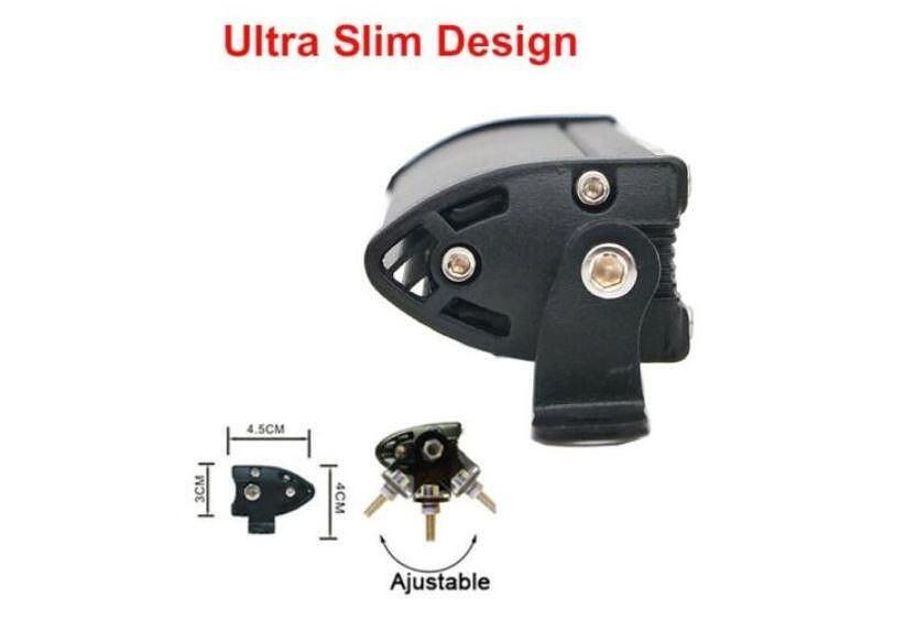 Едноредов Слим Лед Бар 13" (33см) 90W 4500lm Комбо светлина, Ултра Тънък, 12/24V