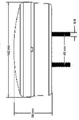 Комплект от 2 броя Кръгли LED светодиодни стопове задна светлина с неон ефект тип хамбургер 12V Ø14 см