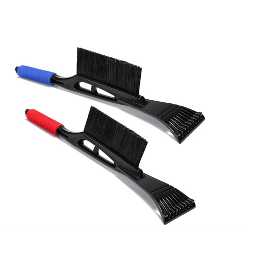 Стъргалка за лед с четка за сняг - синя