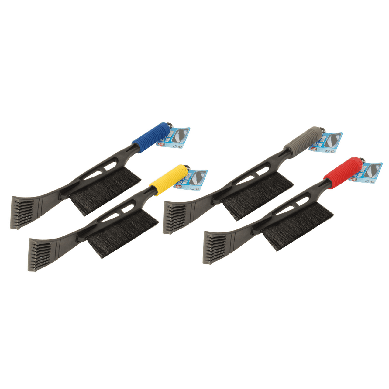 Стъргалка за лед с четка за сняг - сива