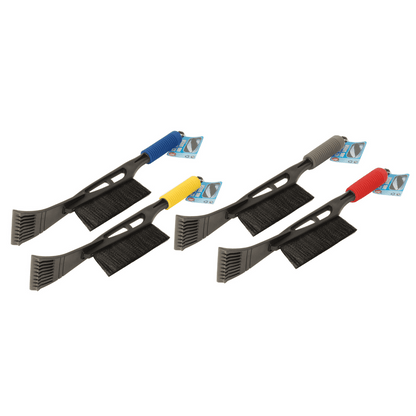 Стъргалка за лед с четка за сняг - сива