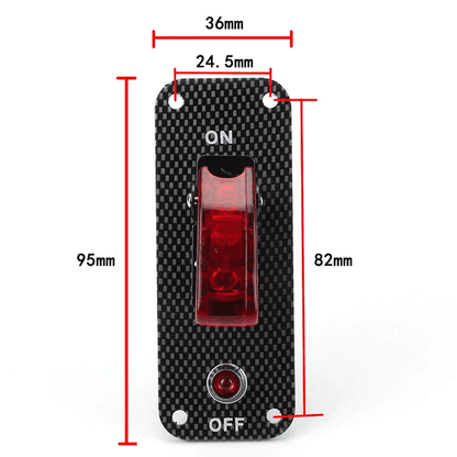 Стартов панел, бутон ON/OFF - цвят карбон