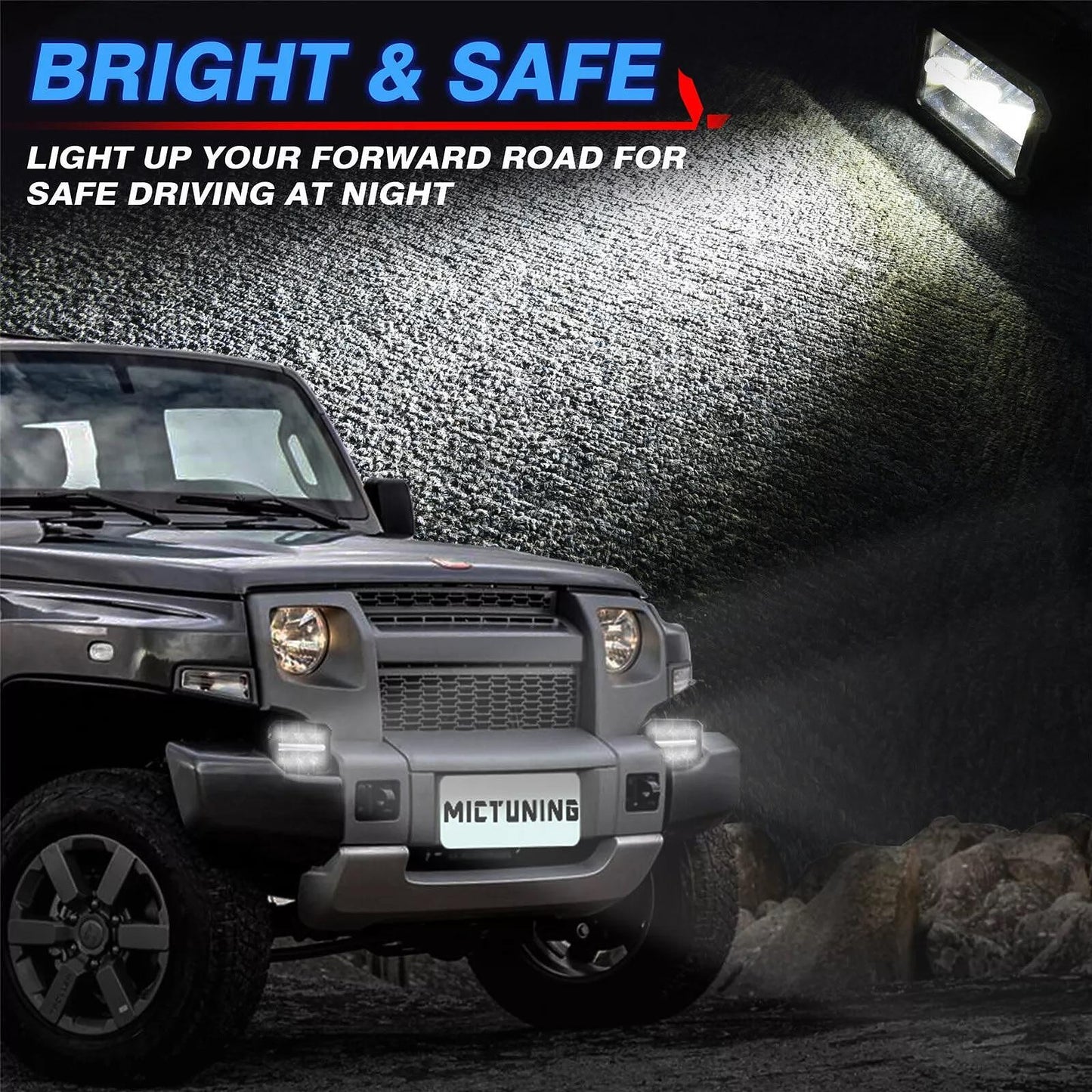 Универсален LED халоген/фар 11см с бяла основна светлина + дневна бял и оранжев цвят 12V/24V E-mark